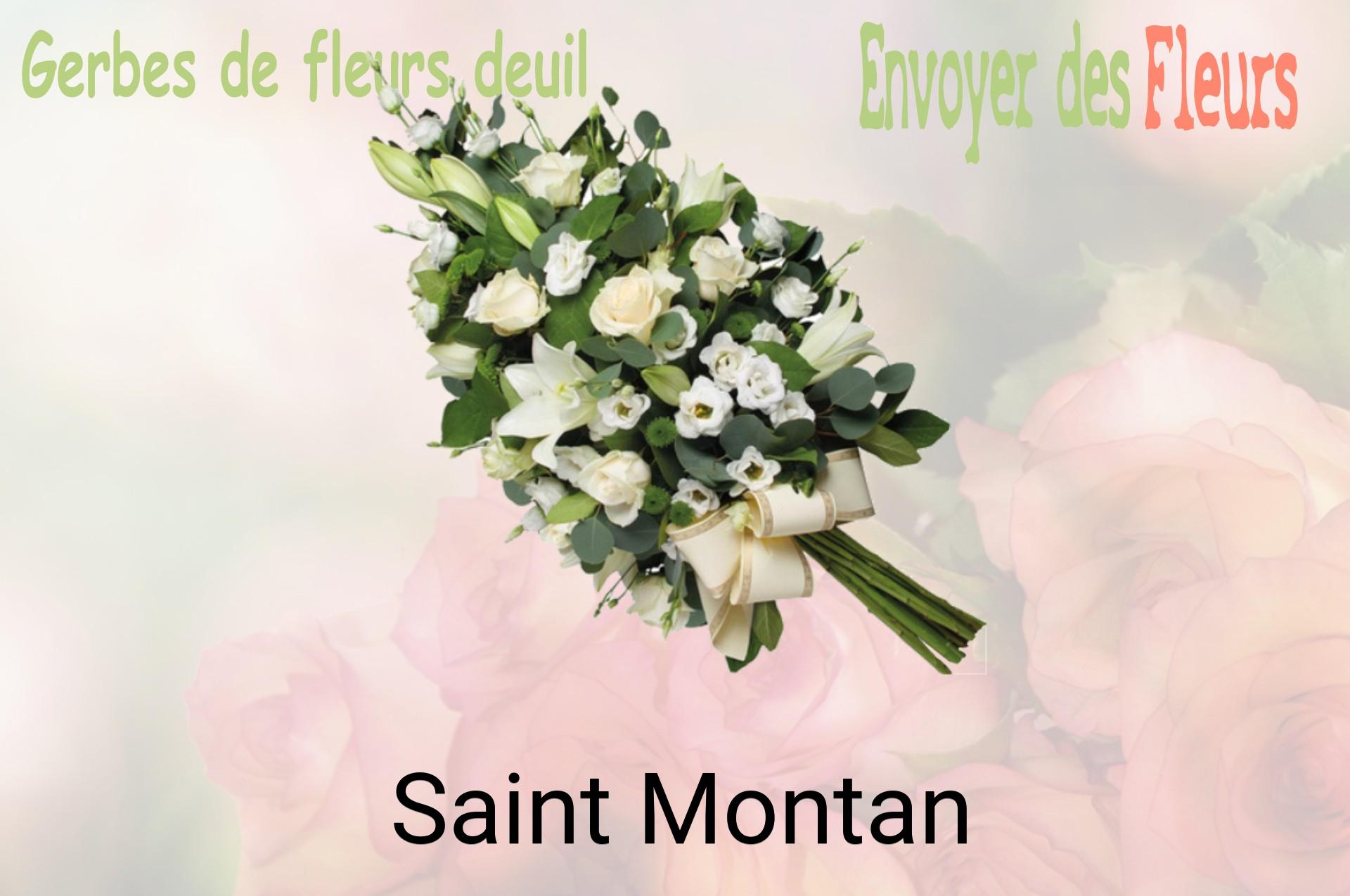 Gerbe de fleurs de deuil livrée à Saint-Montan